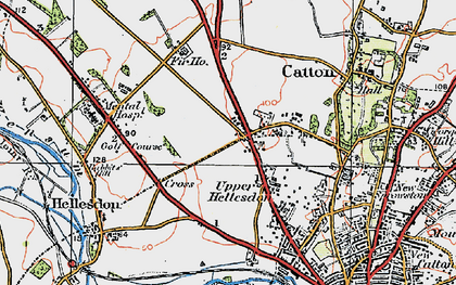 Old map of Catton Grove in 1922