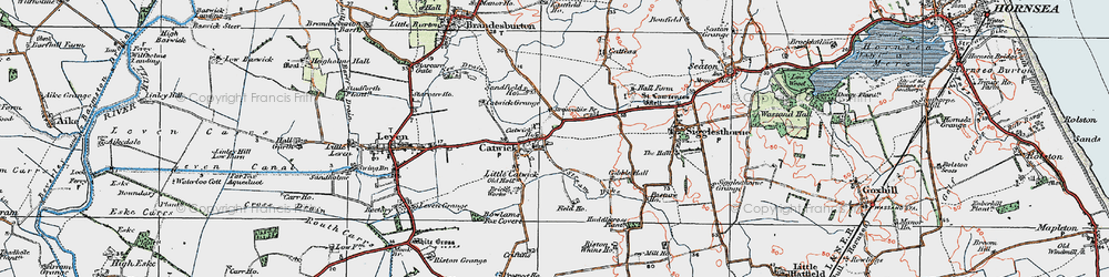 Old map of Catwick in 1924