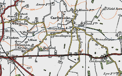 Old map of Caudlesprings in 1921