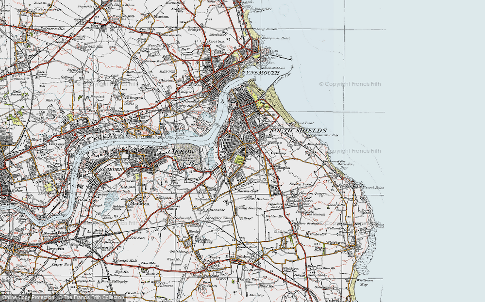 Old Map of Cauldwell, 1925 in 1925