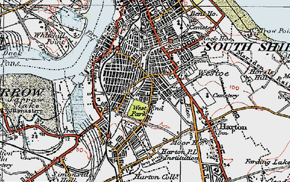 Old map of Cauldwell in 1925