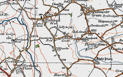Old map of Causeway End in 1919