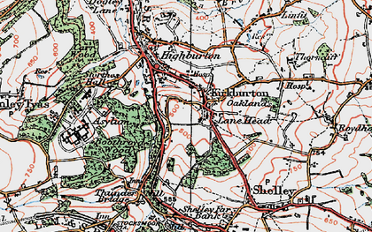 Old map of Causeway Foot in 1924