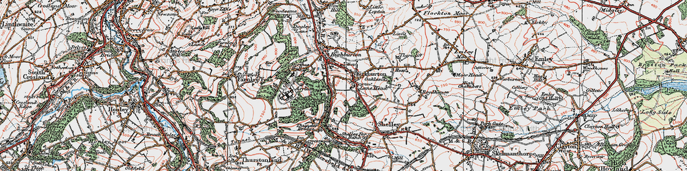 Old map of Causeway Foot in 1924
