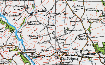 Old map of Caute in 1919