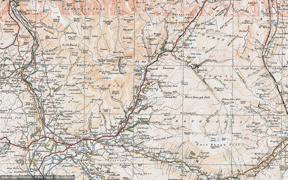 Old Map of Historic Map covering Breaskay Moss in 1925
