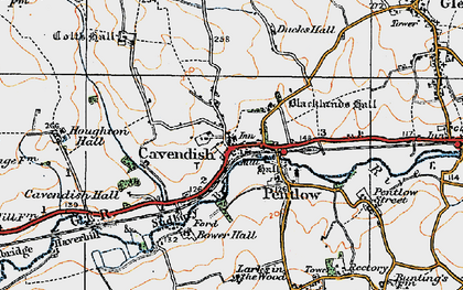 Old map of Cavendish in 1921