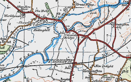 Old map of Cavendish Bridge in 1921