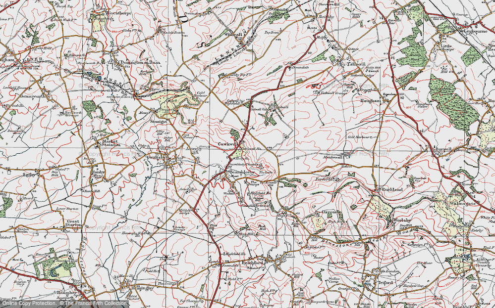 Old Map of Cawkwell, 1923 in 1923