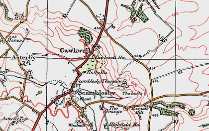 Old map of Cawkwell in 1923