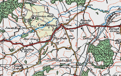 Old map of Cawthorne in 1924