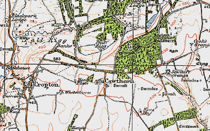 Old map of Cawthorne in 1925
