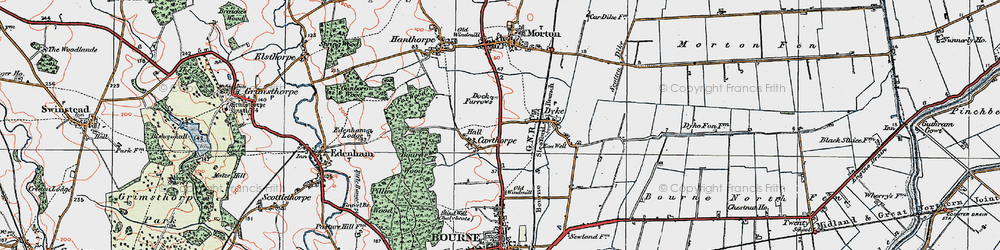Old map of Cawthorpe in 1922