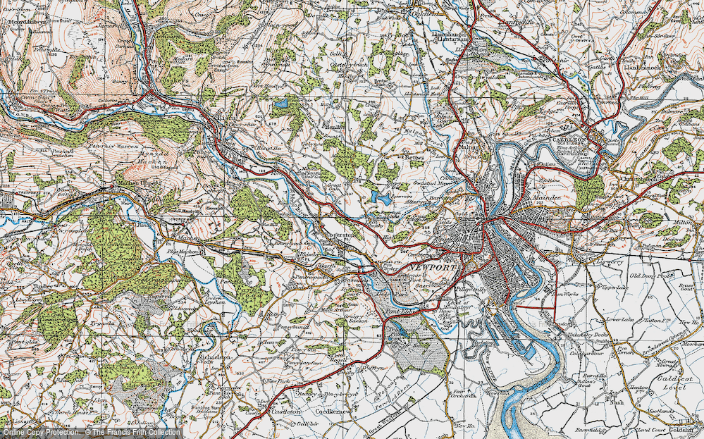 Old Map of Cefn, 1919 in 1919