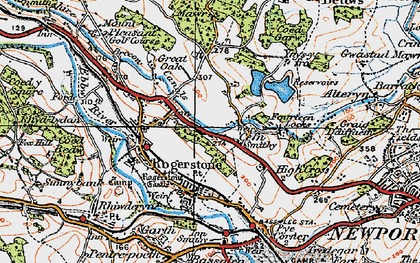 Old map of Cefn in 1919
