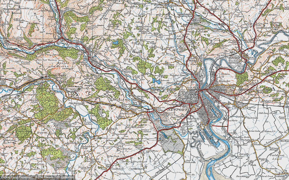 Historic Ordnance Survey Map Of Cefn 1919 Francis Frith