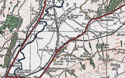 Old map of Buttington Hall in 1921