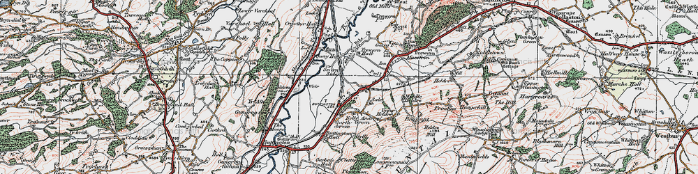 Old map of Cefn in 1921