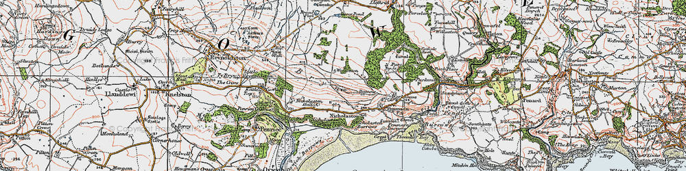 Old map of Perriswood in 1923
