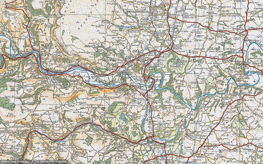 Old Map of Cefn-bychan, 1921 in 1921