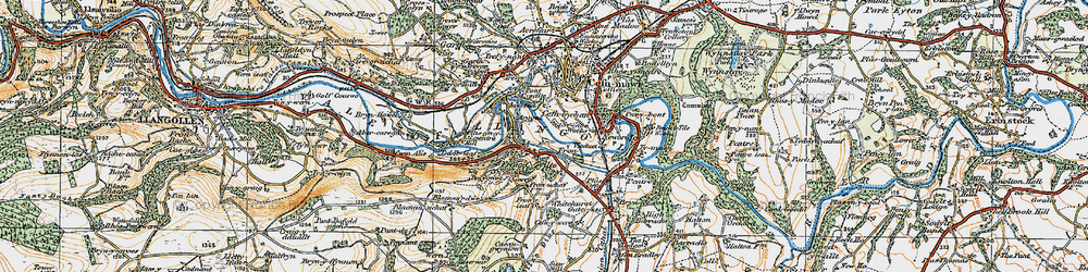 Old map of Cefn-bychan in 1921