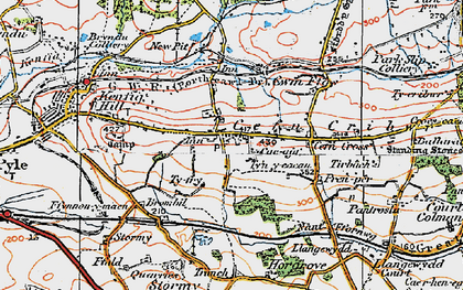 Cefn Cribwr 1922 Pop665299 Index Map 