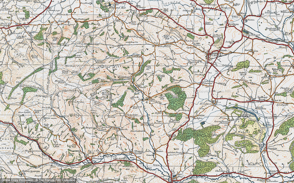 Old Map of Cefn Einion, 1920 in 1920