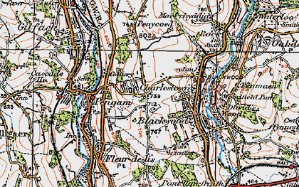Old map of Cefn Fforest in 1919