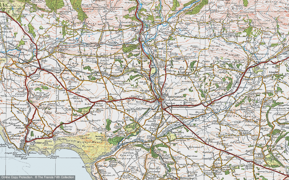 Old Map of Cefn Glas, 1922 in 1922