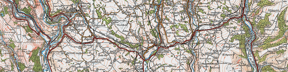 Old map of Cefn Hengoed in 1919