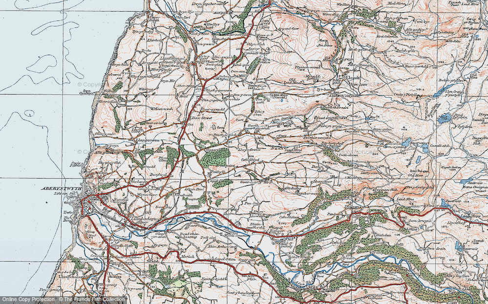 Old Map of Cefn Llwyd, 1922 in 1922