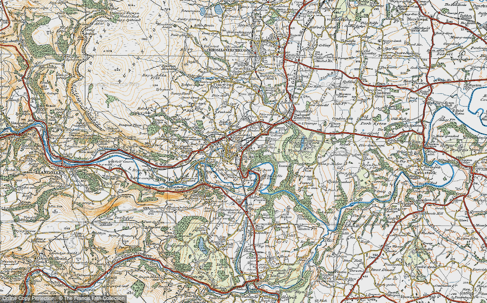 Old Map of Cefn-mawr, 1921 in 1921