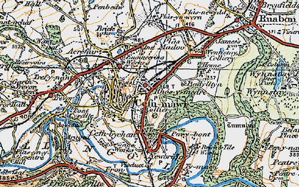 Old map of Cefn-mawr in 1921