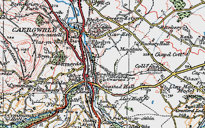 Old map of Cefn-y-bedd in 1924