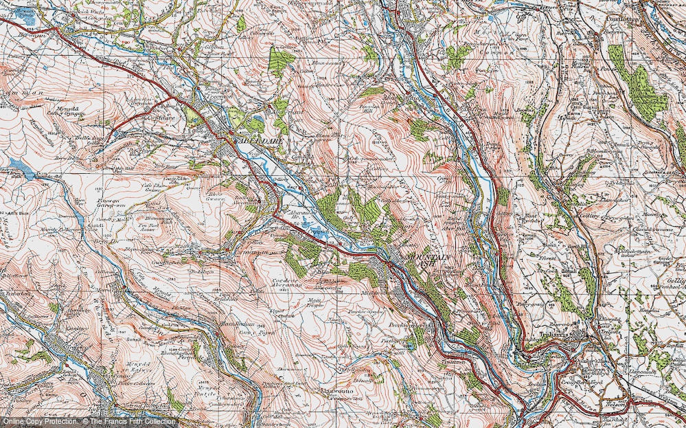 Old Map of Cefnpennar, 1923 in 1923