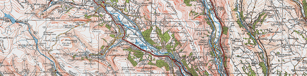 Old map of Cefnpennar in 1923
