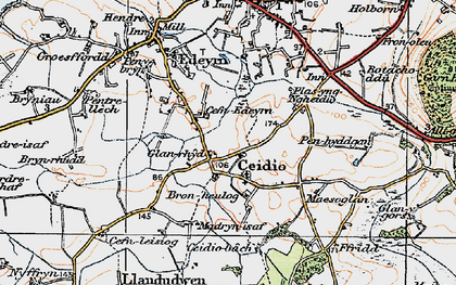 Old map of Ceidio in 1922