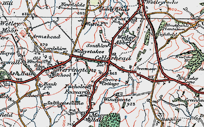Old map of Cellarhead in 1921