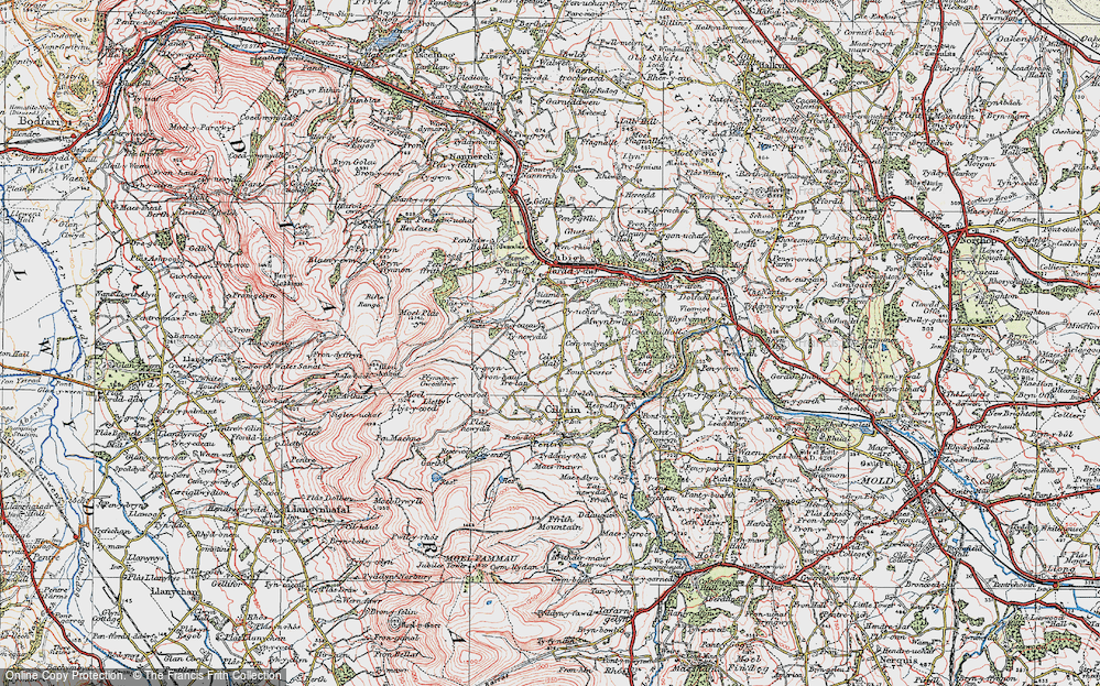 Old Map of Celyn-Mali, 1924 in 1924