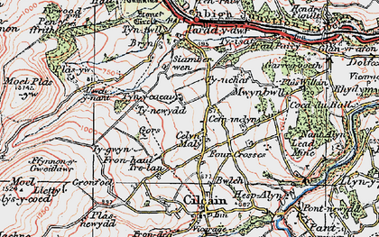 Old map of Celyn-Mali in 1924
