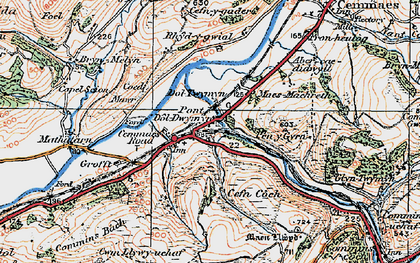 Old map of Cemmaes Road in 1921