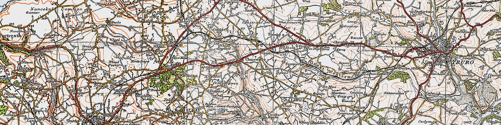 Old map of Chacewater in 1919