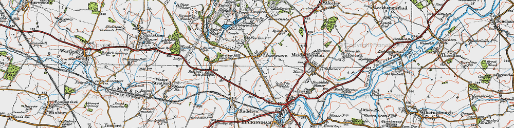Old map of Chackmore in 1919