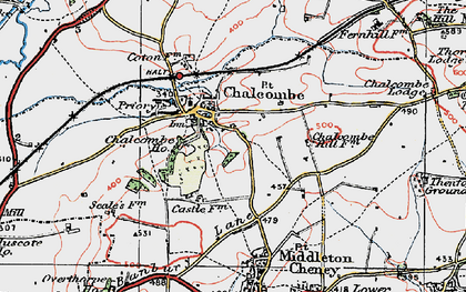 Old map of Chacombe in 1919