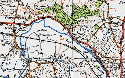 Old map of Chadbury in 1919