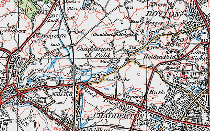 Old map of Chadderton Fold in 1924