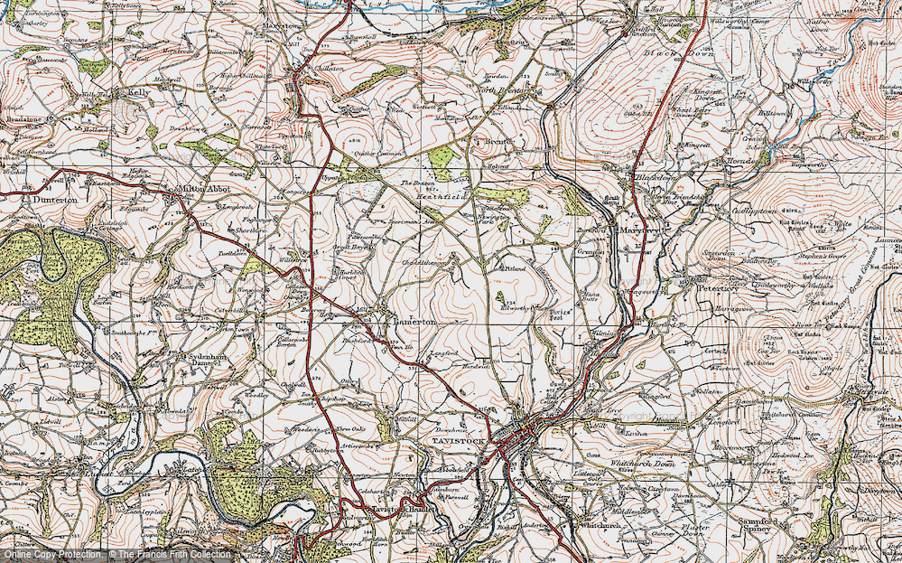 Old Map of Chaddlehanger, 1919 in 1919