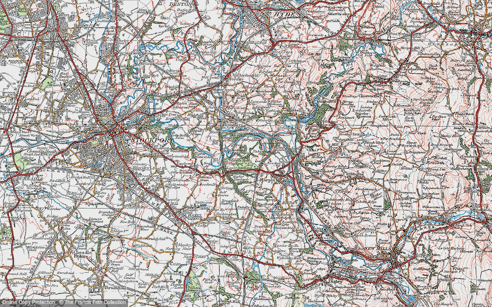 Old Map of Chadkirk, 1923 in 1923