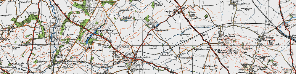 Old map of Chadshunt in 1919