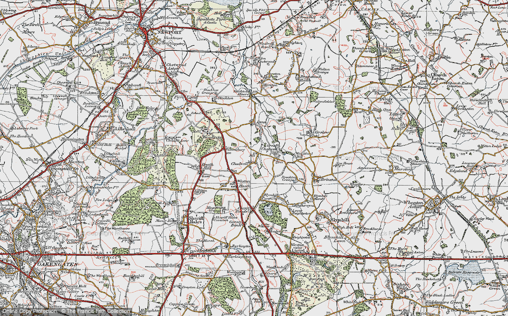 Old Map of Chadwell, 1921 in 1921
